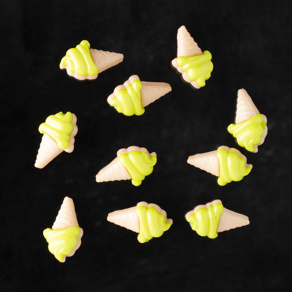 Kartopu Dondurma Şekilli Düğme 10lu Yeşil